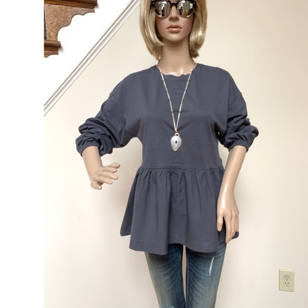 ZARA GRAY LOOSE TOP